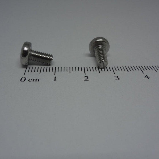 Machine Screws, Phillips Pan Head, Stainless Steel, M4X8mm