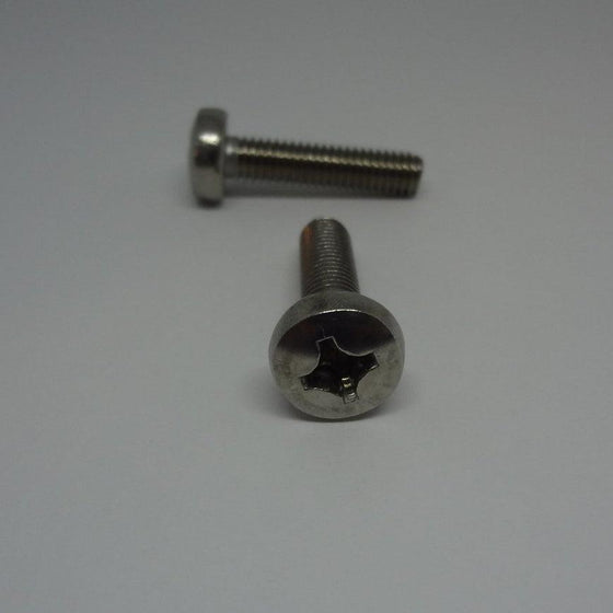 Machine Screws, Phillips Pan Head, Stainless Steel, M6X25mm