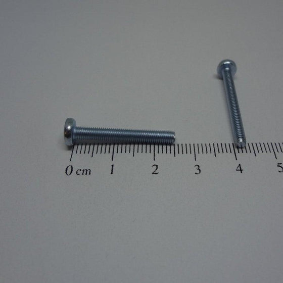 Machine Screws, Phillips Pan Head, Zinc Plated, M3X25mm