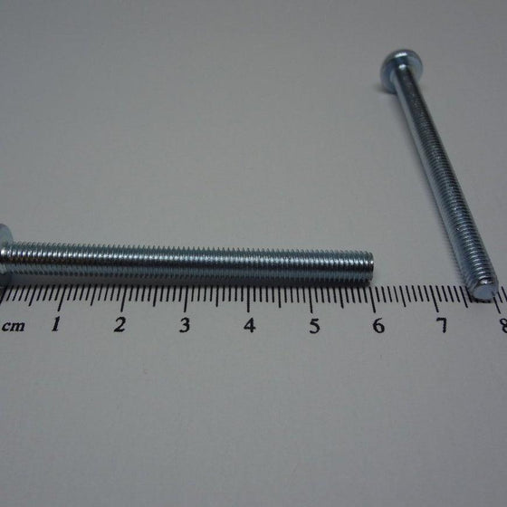 Machine Screws, Phillips Pan Head, Zinc Plated, M5X60mm