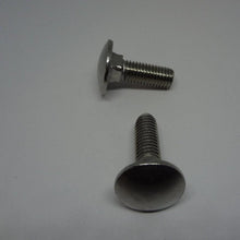  Pk/10 Carriage Bolts, Stainless Steel, M8X25mm