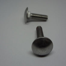  Pk/10 Carriage Bolts, Stainless Steel, M8X30mm
