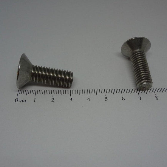 Pk/20 Machine Screws, Socket Flat Head, Stainless Steel, M10X30mm