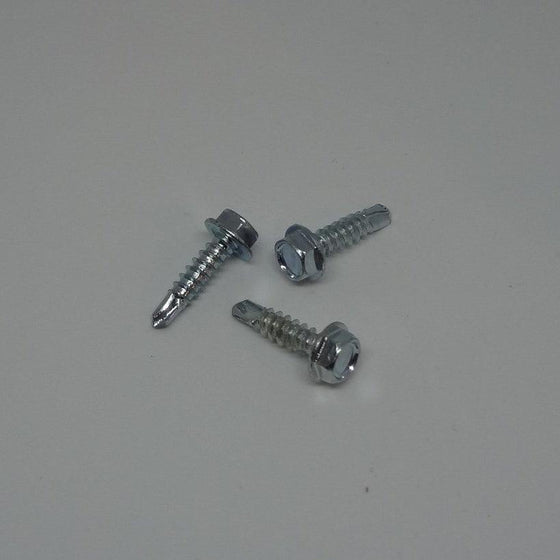 Sheet Metal Screws, Hex Washer Head Self Drilling, Zinc Plated, #14X1 1/2"