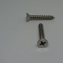  Sheet Metal Screws, Phillips Flat Head, Stainless Steel, #8X1"