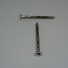  Sheet Metal Screws, Phillips Flat Head, Stainless Steel, #8X2"
