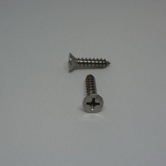 Sheet Metal Screws, Phillips Flat Head, Stainless Steel, #8X3/4"