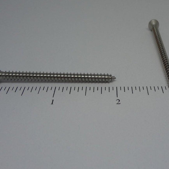 Sheet Metal Screws, Phillips Oval Head, Stainless Steel, #6X2"
