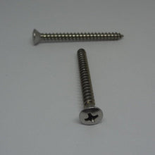  Sheet Metal Screws, Phillips Oval Head, Stainless Steel, #8X1 3/4"