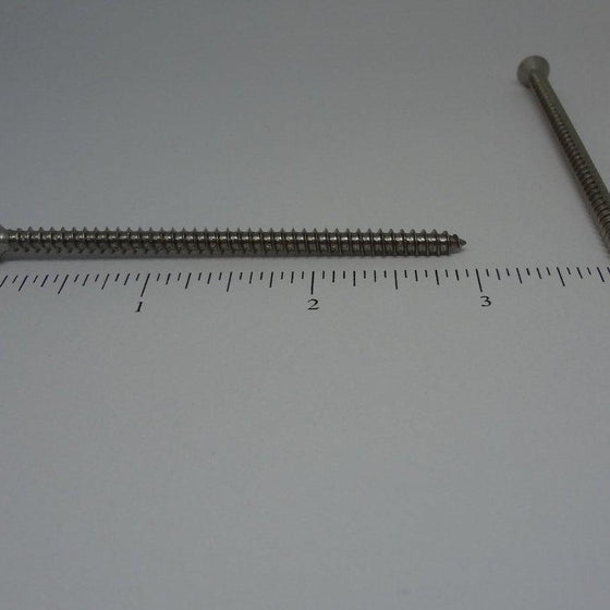 Sheet Metal Screws, Phillips Oval Head, Stainless Steel, #8X3"