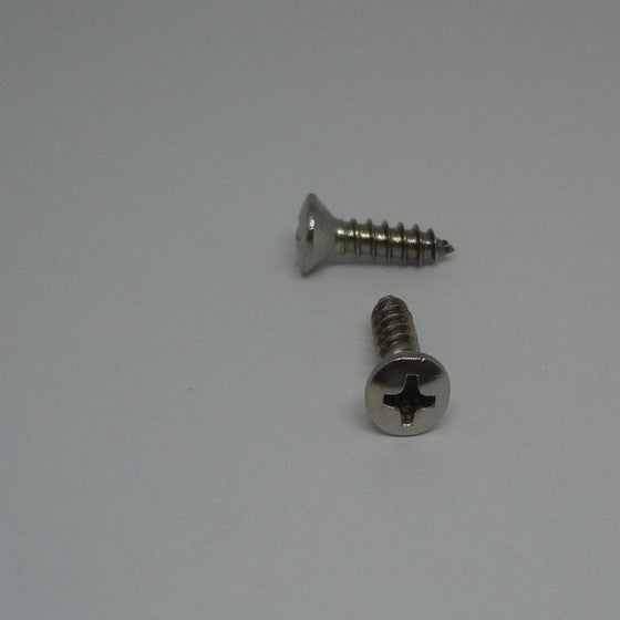 Sheet Metal Screws, Phillips Oval Head, Stainless Steel, #8X5/8"