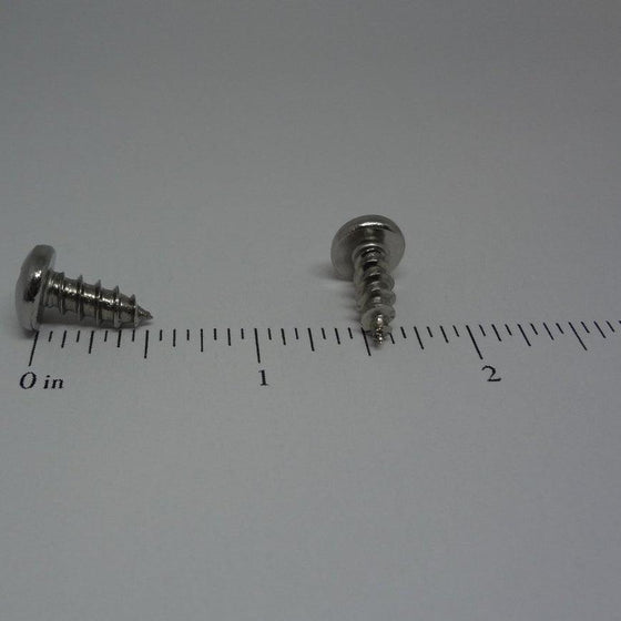 Sheet Metal Screws, Phillips Pan Head, Stainless Steel, #10X1/2"