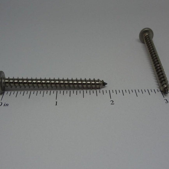 Sheet Metal Screws, Phillips Pan Head, Stainless Steel, #10X2"