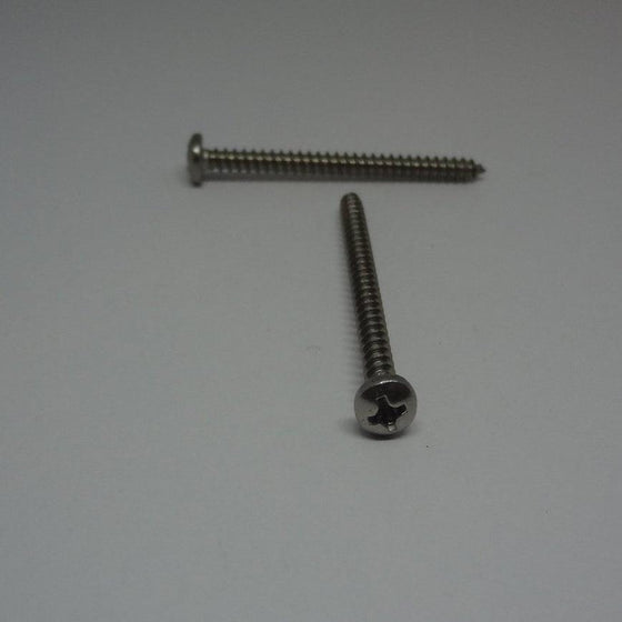 Sheet Metal Screws, Phillips Pan Head, Stainless Steel, #6X1 3/4"