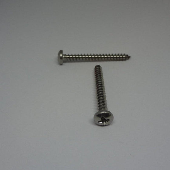 Sheet Metal Screws, Phillips Pan Head, Stainless Steel, #8X1 1/2"