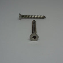  Sheet Metal Screws, Square Drive Flat Head, Stainless Steel, #10X1 1/2"