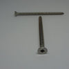 Sheet Metal Screws, Square Drive Flat Head, Stainless Steel, #10X3"