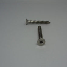  Sheet Metal Screws, Square Drive Flat Head, Stainless Steel, #8X1 1/4"