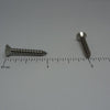 Sheet Metal Screws, Square Drive Flat Head, Stainless Steel, #8X1"