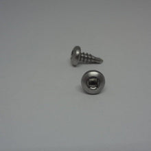  Sheet Metal Screws, Square Drive Pan Head Self Drilling, Stainless Steel, #6X3/8"