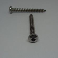  Sheet Metal Screws, Square Drive Pan Head, Stainless Steel, #10X1 3/4"