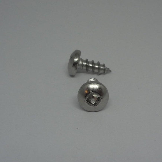 Sheet Metal Screws, Square Drive Pan Head, Stainless Steel, #10X1/2"