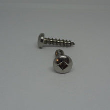  Sheet Metal Screws, Square Drive Pan Head, Stainless Steel, #10X3/4"