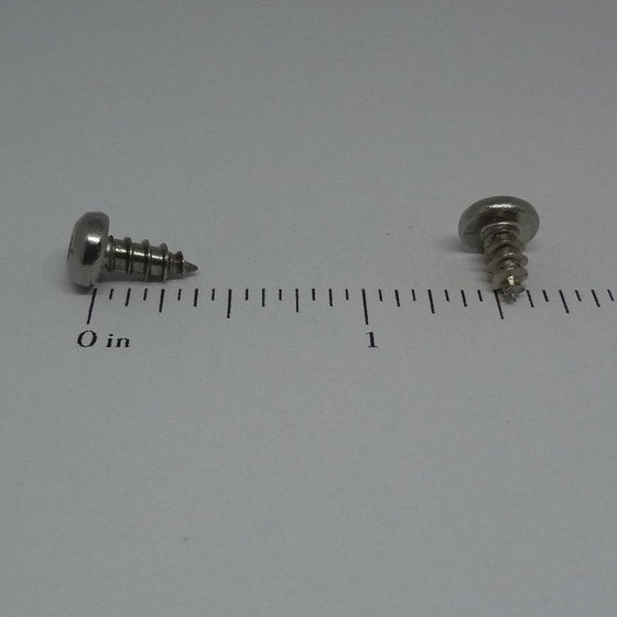 Sheet Metal Screws, Square Drive Pan Head, Stainless Steel, #8X3/8"