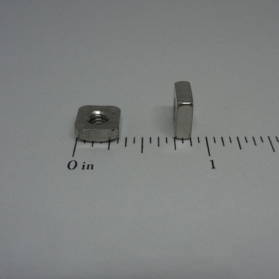 Square Nuts, Stainless Steel, #8-32