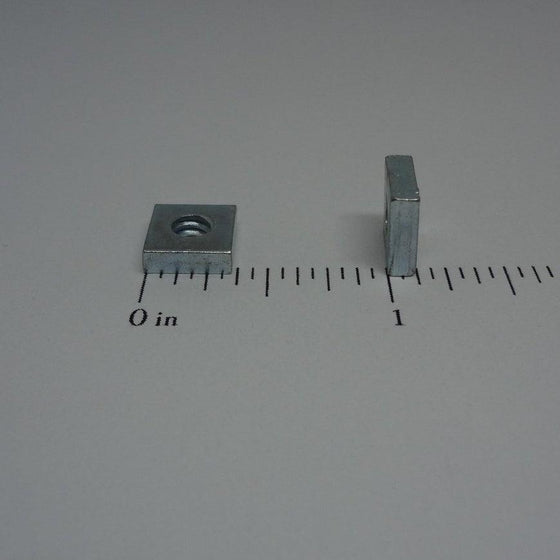 Square Nuts, Zinc Plated, #10-24