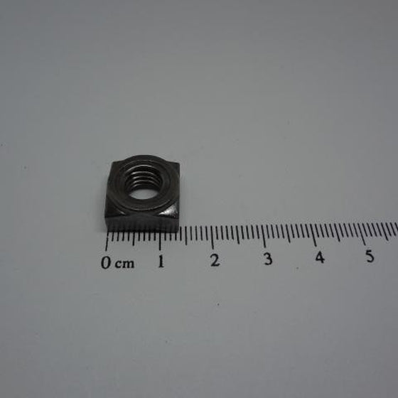 Square Weld Nuts, Bare Metal, M8